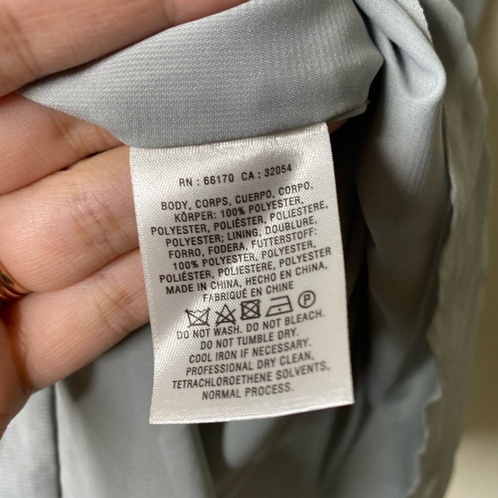 Anthropologie HD in Paris grey pleated chiffon mini‎ dress ruffles small petite - Picture 6 of 7